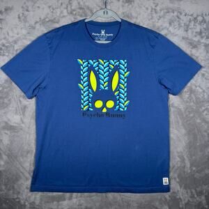 Psycho Bunny Blue Graphic T-Shirt Size 8 XXL
